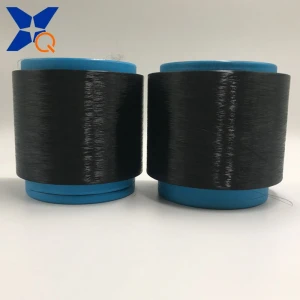 black carbon inside conductive polyester filaments 80D/12F trilobal for anti static gloves-XT11931