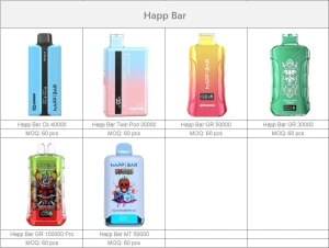 Buy Eu Warehouse Happ Bar 30000 35000 40000 50000 100000 Puffs Wholesale E  Cigarette 30k 35k 40k 50k 100k Disposable Vape from Hubei Mistjoy  Technology Co.,LTD, China