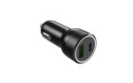 USB C Car Charger QC18W PD 30W Fast Charging Adapter Dual Port with LED Light for Mobile Phone