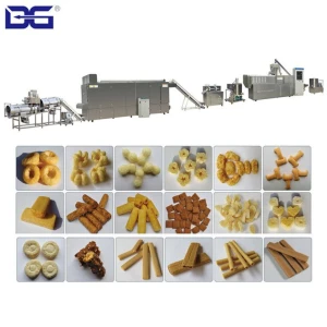Continuous Automatic Twin Screw Rice Extruding Puffing Machine Rice Inflated Snacks Puffer Pop Rice Extruder