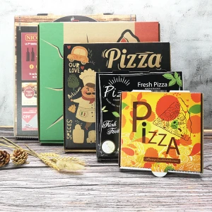 Wholesale custom logo package carton boxes corrugated printed paper pizza box