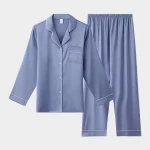 Wholesale Sleepwear Sets 100% Luxe Silk Pajamas For men's Stain Eco-Friendly Quality Silk Pajama Set Men