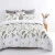 Import Floral Comforter Set, Flowers Leaves Botanical Plant Pattern Printed on White, Soft Microfiber Bedding set from China