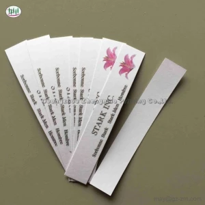 Scent Blotter Strips Custom Logo Size Shape Perfume Test Paper