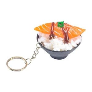 Hot sales Food play key chain food pendant children's toy cover rice model