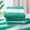 These cotton beach towels absorb water. Soft absorbent microfiber-cotton blend towels for gym.