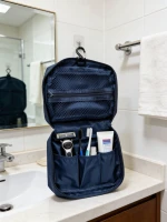 BSCI Certified Water-resistant Hanging Toiletry Bag for Men