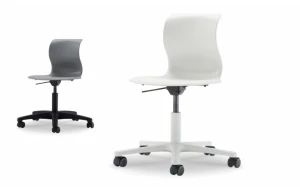 Office Plastic Chair With Wheel Metal base