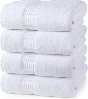 Durable Cotton Bath Towel 400 GSM Soft and Absorbent 27 by 54 Inches