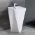 Import DL003BBW Luxury Bathroom Square Shape Stand Alone Ceramic Washing Pedestal Sink from China