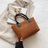 New simple Tote bag casual large capacity women's hand bag corduroy cloth bag crossbody handbag