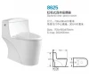 1-Piece High Efficiency Elongated Toilet with Soft Close Seat and Tank Lever, White toilet bowl