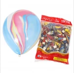 10 Christmas Birthday Party Decoration Supplies Marble Rainbow Latex Balloon