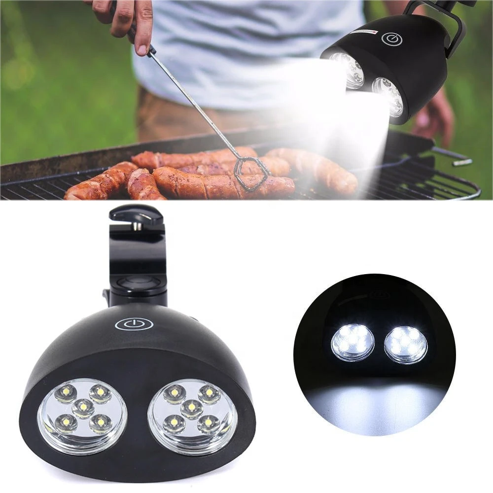 10 LED BBQ Grill Barbecue Sensor Light DC 4.5V  Outdoor Waterproof Handle Mount Clip BBQ Lamp