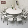 10 people round top dining folding table for restaurant