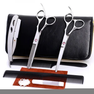 10 piece hair clipper set household hairdressing scissors set hairdresser razor Thinning Scissors Barber Scissors