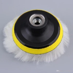 10 Pieces Gross Polishing Buffer Pad Set 4" Buffing Pad Kit with 3 Pads 1 Backing Plate 5 Sanding Paper and 1/4" Drill Adaptor