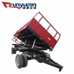 10 ton agriculture 4 wheel hydraulic farm tipping trailer
