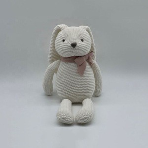 100% organic no dyeing baby bunny toy organic cotton non-toxi safty baby lovely toy