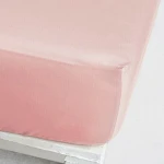 100% polyester pink knitted fabric waterproof breathable hotel fire retardant mattress cover