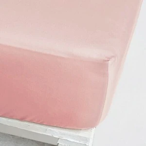 100% polyester pink knitted fabric waterproof breathable hotel fire retardant mattress cover