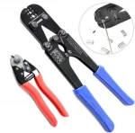 1/16" to 5/16 inch aluminum sleeve crimping tool wire cable pressing pliers
