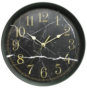 11Inch Stylish Retro Home Decoration Marble Wall Clock Hanging