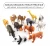 Import 12pcs/set The simulation Wild Animal models mini 3D Forest Animal toys for kids educational from China
