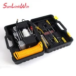 12V DC Air Compressor Tire Inflator Repair Kit & Carry with Gauge for Car Tires, Trucks & Inflatables