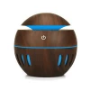 Colorful LED Lights Wood Grain Cool Mist Air Humidifier, Essential Oil Aroma Diffuser 130ml