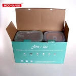 16 pieces in case borosilicate glass different food kitchen storage
