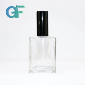 1oz Rectangle luxury glass spray pump perfume bottle