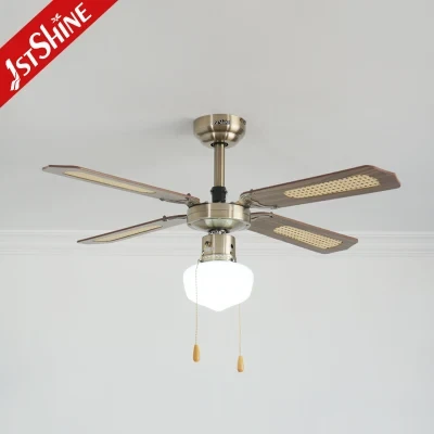 1stshine Ceiling Fan Traditional 4 MDF Blades 110V Three Speeds Comfortable Air Cooling Decorative Ceiling Fan