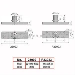 2-point office furniture lock, locker with plastic or metal base