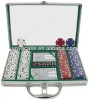 200 Chip Texas Holdem Set with clear Cover Aluminum Case (Silver)