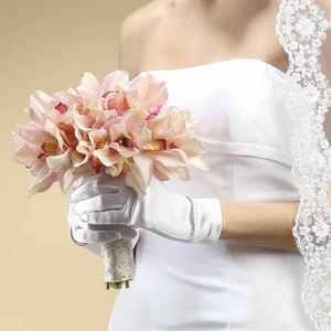 2015 Hot Design Satin Wedding Bridal Gloves