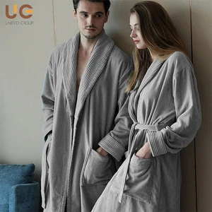 2019 Men And Women 100% Cotton Terry Bathrobe Lovers Solid Towellin Sleepwear Long Bath Robe Kimono Femme Dressing Gown bathrobe