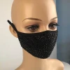 2020 bling fashion cotton face mask custom, rhinestone fabric mask for party decoration