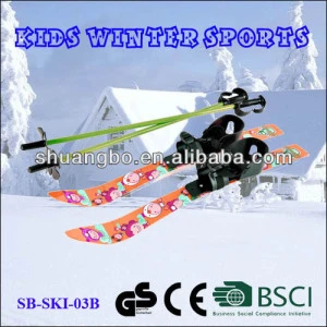 2020 Hot Selling Snow Plastic Skiing Board Set for Kids