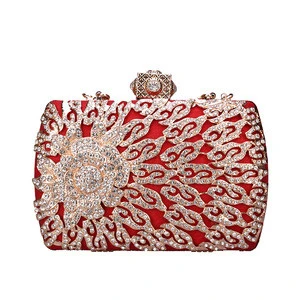 2020 lady Diamond bag fashion Woman luxury shiny metal frame rhinestone clutch evening bag