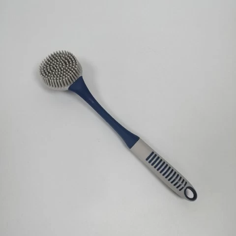2021 new design two-side Durable  silicone rubber soft TPR cleaning dish brush wash-up brush