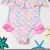 Import 2021 new product  girls dresses fish-scale printed swimsuit  flying edge one-piece swimwear from China