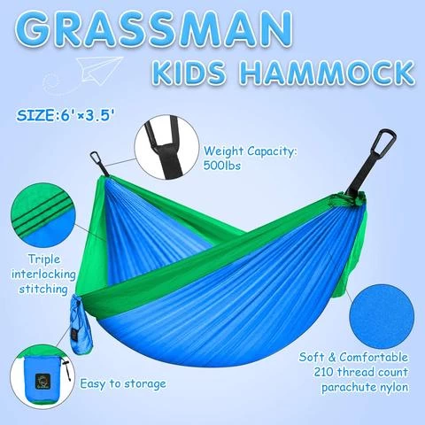 2022 High quality Outdoors Backpacking Travel Parachute Hammocks