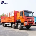 2024 New HOWO Cargo Trucks Sinotruk Used 8X4 6X4 20 Tons 30ton Fence Cargo Truck Transport Truck