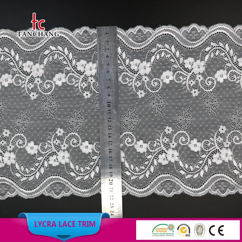 22cm fancy design lingerie use lycra lace french lace trimming bridal lace trim LSHB7039