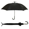 23 inch black stick lady umbrella can stand alone with dot printing