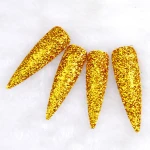 24pcs Gold Glitter Gradient Black Matte Ballet Shape Custom Fashion False Nails