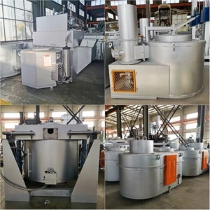 2X150kg Gas Heating Rotary Double Crucible Furnace for Die Casting Machine