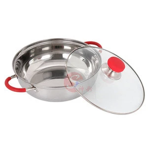 3 Layers Bottom Stainless Steel Hot Pot Casserole Cooking Pot Kitchen Cooking Ware With Silicone Sleeve