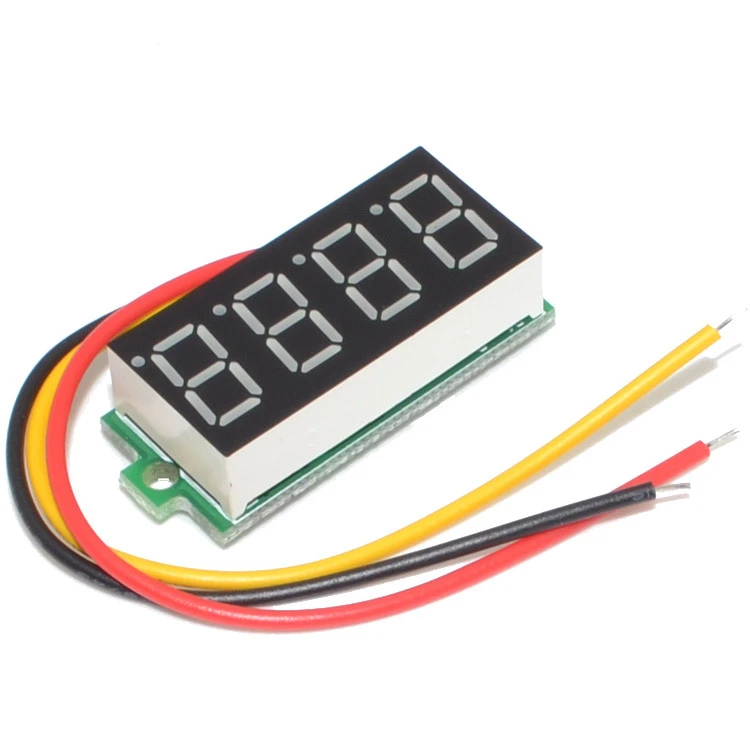 3 Wires Digital Voltmeter Mini 0.28 inch LED Digital Panel Volt Meter Tester
